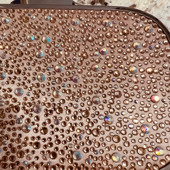 Rose gold / champagne embellished crystals clutch. Excellent used condition. - Picture 5 of 5